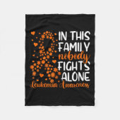 Gezinsondersteuning Leukemie Bewustzijn Fleece Deken (Voorkant)