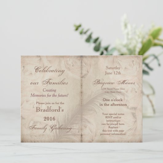 Gezinsopnamen - Uitnodigingen -  PLANNING (Staand voorkant)