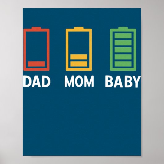 Gezinsouders mama papa Baby Child Poster (Voorkant)
