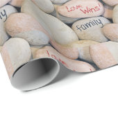 gezinspagtekening op rock cadeaupapier (Rol Hoek)