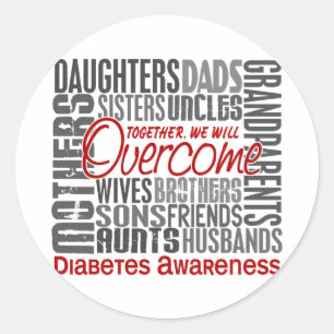 Gezinsplein diabetes ronde sticker