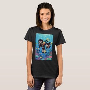 Gezinsplezier met duiken t-shirt