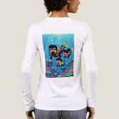 Gezinsplezier met duiken Tri-Blend shirt (Achterkant)
