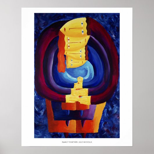 Gezinsportret moderne portret schilderkunst kunstp poster