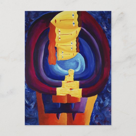 Gezinsportret moderne portretschilderkunst briefkaart (Voorkant)