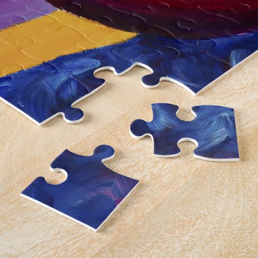 Gezinsportret moderne portretschilderkunst legpuzzel (Zijkant)