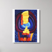 Gezinsportret moderne schilderkunst canvas afdruk (Voorkant)