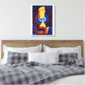 Gezinsportret moderne schilderkunst canvas afdruk (Insitu (Slaapkamer))