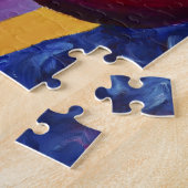 Gezinsportret moderne schilderkunst legpuzzel (Zijkant)