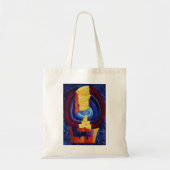 Gezinsportret moderne schilderkunst tote bag (Voorkant)