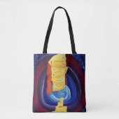 Gezinsportret moderne schilderkunst tote bag (Voorkant)