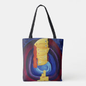 Gezinsportret moderne schilderkunst tote bag (Achterkant)