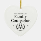 Gezinsraadsman Eerste Kerstmis Keramisch Ornament (Voorkant)