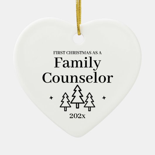 Gezinsraadsman Eerste Kerstmis Keramisch Ornament (Voorkant)