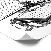 Gezinsrecord geboorte- en huwelijk erfrechtverklar poster (Hoek)