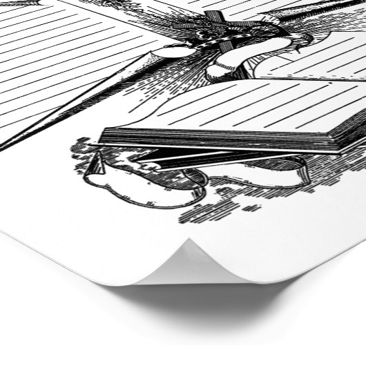 Gezinsrecord geboorte- en huwelijk erfrechtverklar poster (Hoek)