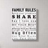 Gezinsregels Canvas Afdruk (Voorkant)