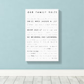 Gezinsregels Canvas Afdruk (Insitu (Houten vloer))