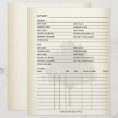 Gezinsregister genealogon (Voorkant / Achterkant)