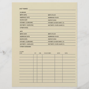 Gezinsregister genealogon