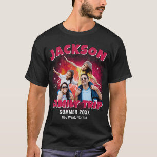 Gezinsreis Aangepaste Groepsfoto Vintage Bootleg R T-shirt
