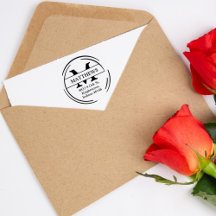 gezinsretouradres met monogram;