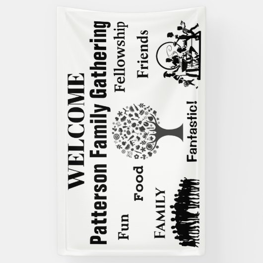 Gezinsreünie Geëerd -  Spandoek (Verticaal)