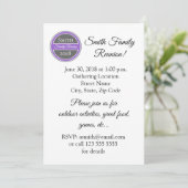 Gezinsreünie Paarse badge Kaart (Staand voorkant)