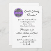 Gezinsreünie Paarse badge Kaart (Voorkant / Achterkant)