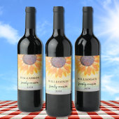 Gezinsreünie Rustige Wijnlabel Wijn Etiket