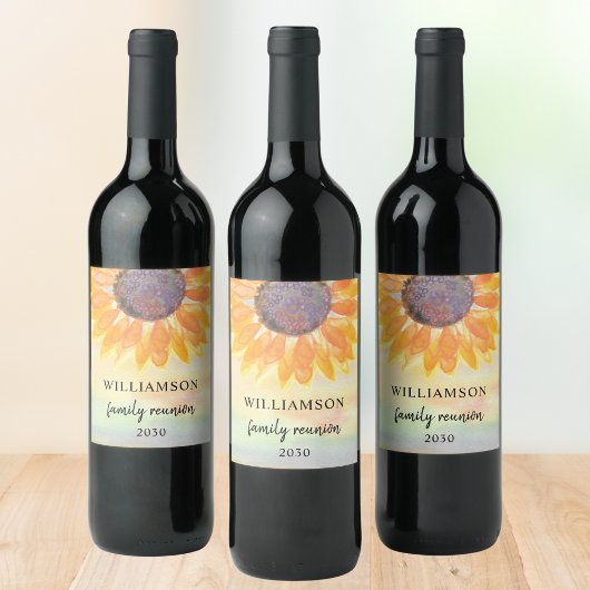 Gezinsreünie Rustige Wijnlabel Wijn Etiket