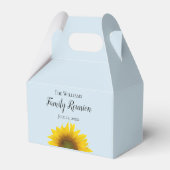 Gezinsreünie Yellow Sunflower Gift Bedankdoosjes (Achterkant)