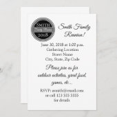 Gezinsreünie zwarte badge kaart (Voorkant / Achterkant)