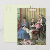 gezinsscène briefkaart (Voorkant / Achterkant)