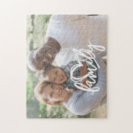 Gezinsscript | Aangepaste foto Legpuzzel