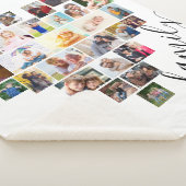 Gezinsscripthart Vorm foto Collage White Sherpa Deken (3/4)