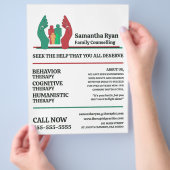 Gezinstherapie Zorg Design Psychotherapeut Therapi Flyer (Hand)