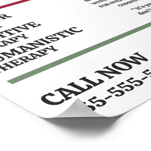 Gezinstherapieontwerp, psychotherapeut, therapie poster (Hoek)