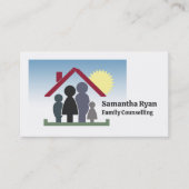 Gezinstherapieontwerp, psychotherapeut visitekaartje (Voorkant)