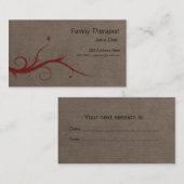 Gezinstherapist Benoeming Visitekaartje Afsprakenkaartje (Voorkant / Achterkant)