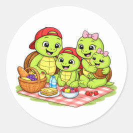 Gezinsuitje Ronde Sticker