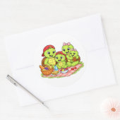 Gezinsuitje Ronde Sticker (Envelop)