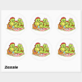 Gezinsuitje Ronde Sticker (Vel)