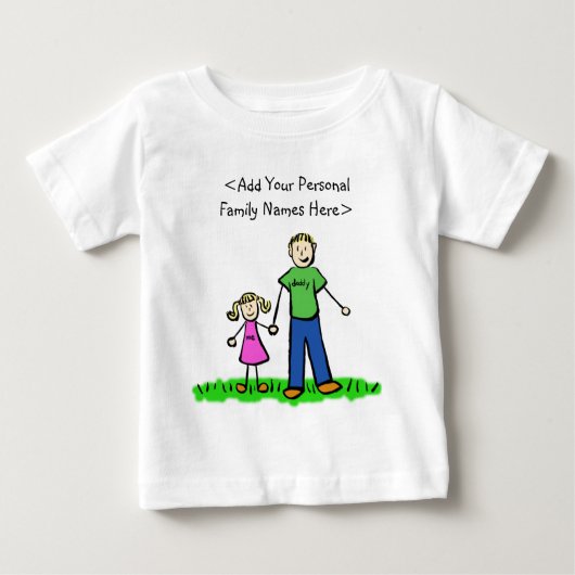 Gezinsvader en dochter Art Custom Shirt (Voorkant)