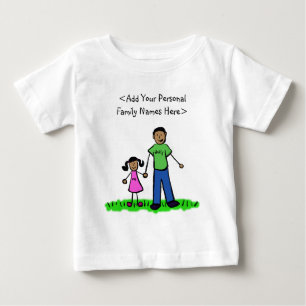 Gezinsvader en dochter Art Custom T-Shirt