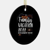Gezinsvakantie 2022 die herinneringen aanpassen keramisch ornament (Rechts)