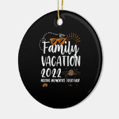 Gezinsvakantie 2022 die herinneringen aanpassen keramisch ornament (Links)