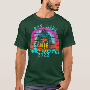 Gezinsvakantie 2022 Zomer Vintage San Diego Cali T-shirt