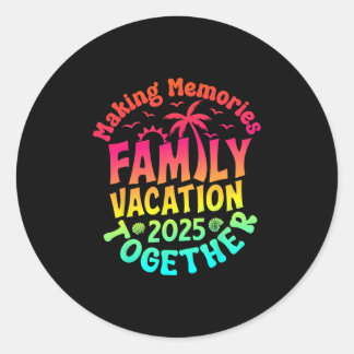 Gezinsvakantie 2025 Overeenkomstige Familiebijeenk Ronde Sticker