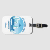 Gezinsvakantie Alaska Gepersonaliseerde gletsjer Bagagelabel (Voorkant (horizontaal))